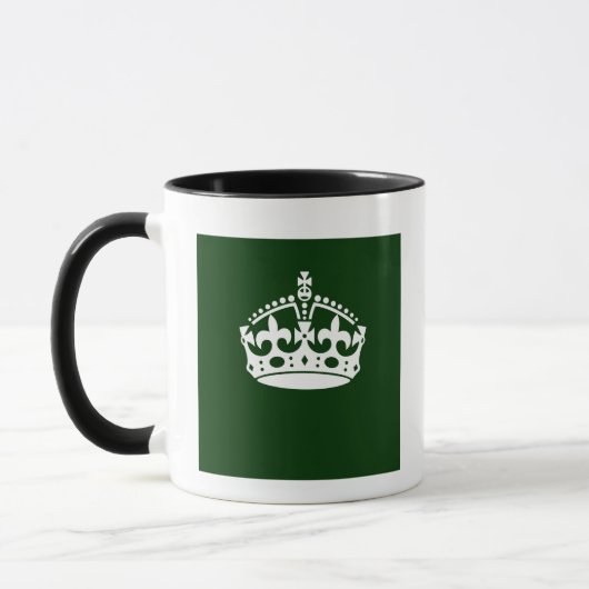 Mug Conserver l'icône de la couronne calme sur le vert (Gauche)