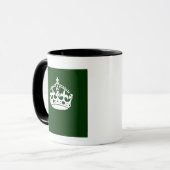 Mug Conserver l'icône de la couronne calme sur le vert (Devant gauche)