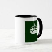 Mug Conserver l'icône de la couronne calme sur le vert (Devant droit)