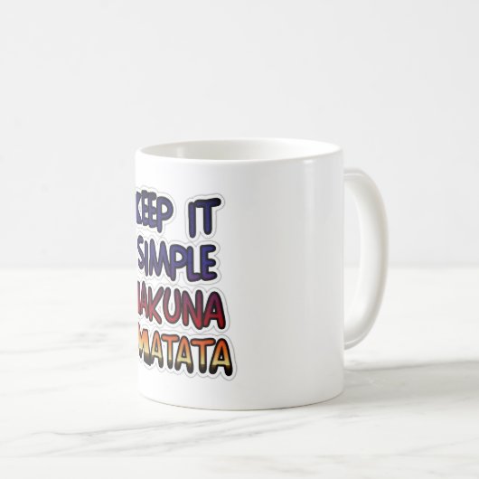 Mug Conserver Simple Hakuna Matata Art Print (Devant droit)