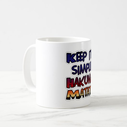 Mug Conserver Simple Hakuna Matata Art Print (Devant gauche)