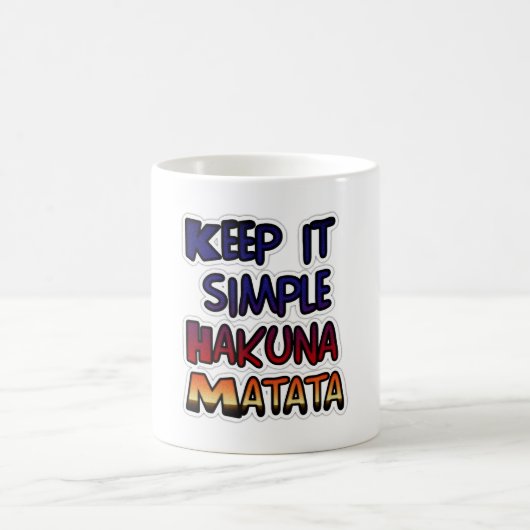 Mug Conserver Simple Hakuna Matata Art Print (Centre)