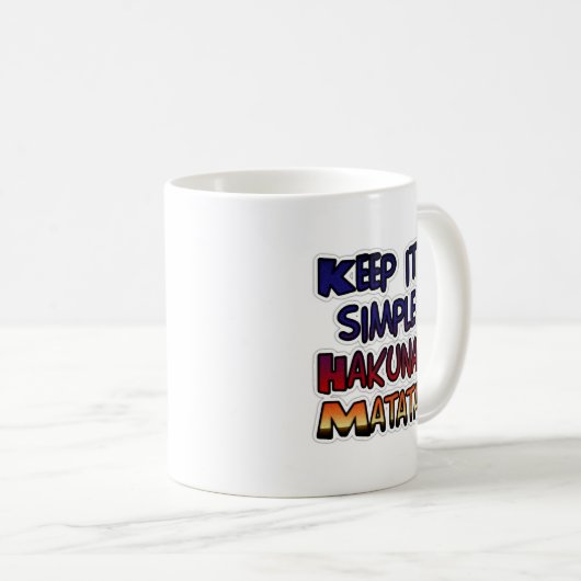Mug Conserver Simple Hakuna Matata Art Print (Devant droit)