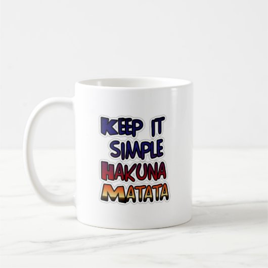 Mug Conserver Simple Hakuna Matata Art Print (Gauche)