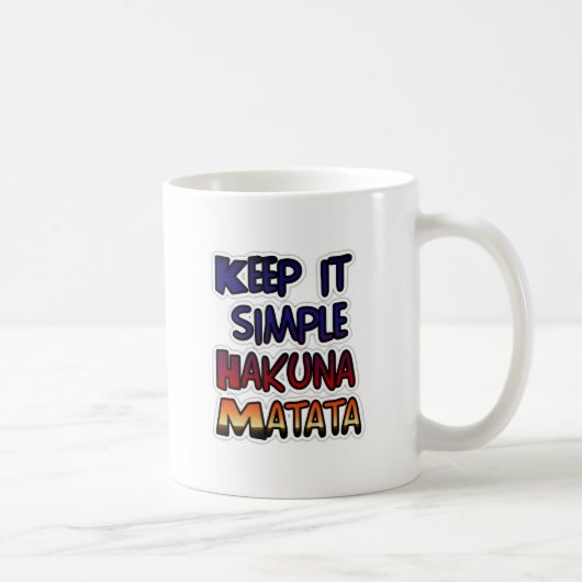 Mug Conserver Simple Hakuna Matata Art Print (Droite)
