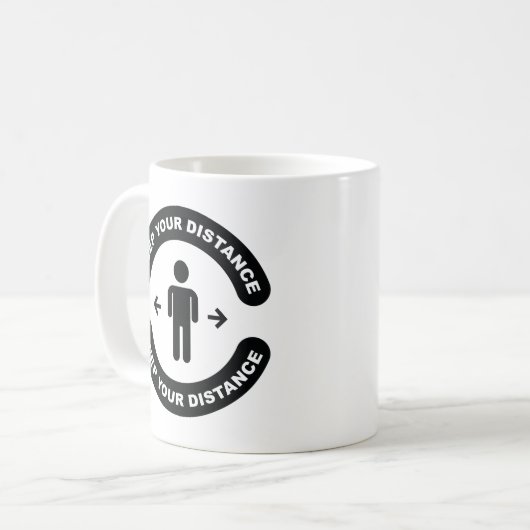 Mug Conserver votre distance (Devant gauche)