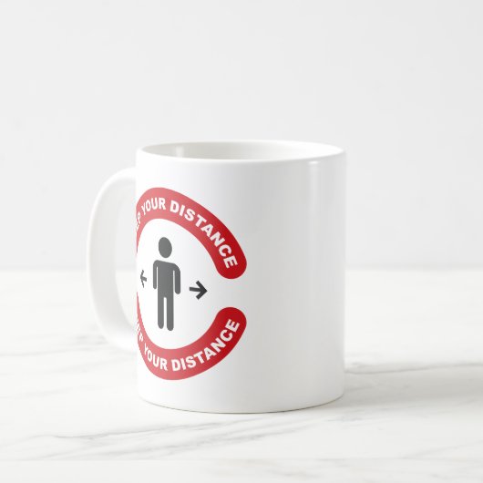 Mug Conserver votre distance (Devant gauche)