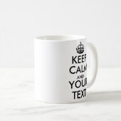 Mug CONSERVEZ CALME ET créez votre propre texte côté1  (Devant droit)