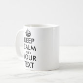 Mug CONSERVEZ CALME ET créez votre propre texte côté1  (Devant gauche)