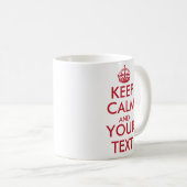 Mug CONSERVEZ CALME ET créez votre propre texte côté1 (Devant droit)