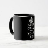 Mug CONSERVEZ CALME et VOTRE TEXTE - Modifier l'arrièr (Devant gauche)
