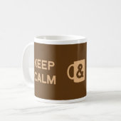Mug Conservez le calme et le café dessus (Devant gauche)