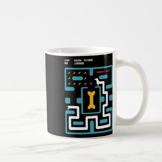 Mug Console de jeu vidéo rétro Chien d'arcade des anné (Droite)