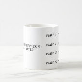 Mug Consommation de café : Rapport de psaume (Centre)