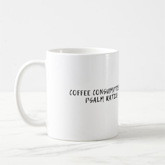 Mug Consommation de café : Rapport de psaume (Gauche)
