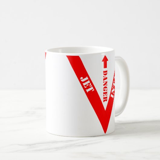 Mug Consommation de jet de danger (Devant droit)