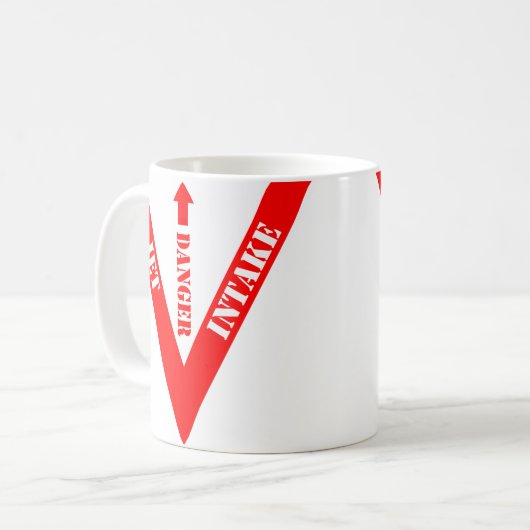 Mug Consommation de jet de danger (Devant gauche)