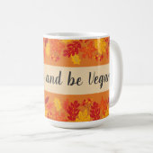 Mug Consommer boire vegan thandonner automne avec feui (Devant droit)