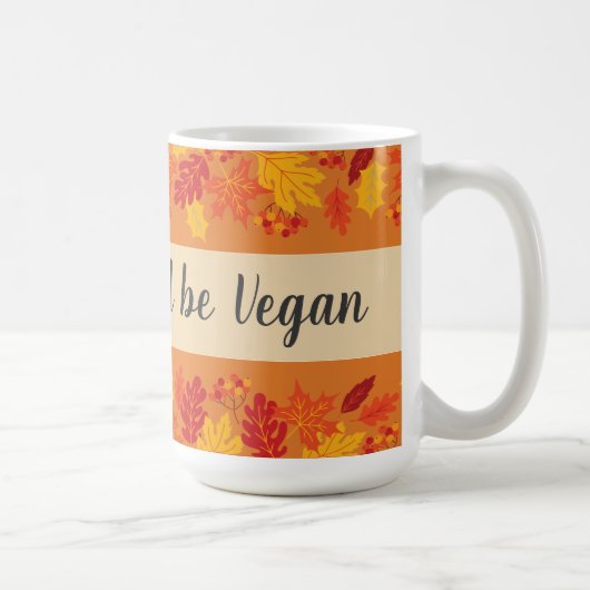Mug Consommer boire vegan thandonner automne avec feui (Droite)
