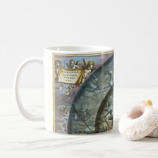 Mug Constellation céleste Astronomie ancienne du Nord (Avec donut)