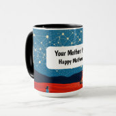 Mug Constellation de feu de camp étoilé nocturne indig (Devant gauche)