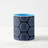 Mug Constellation de flocon de neige - v2 - Bleu (Centre)