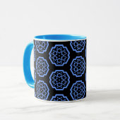 Mug Constellation de flocon de neige - v2 - Bleu (Devant gauche)