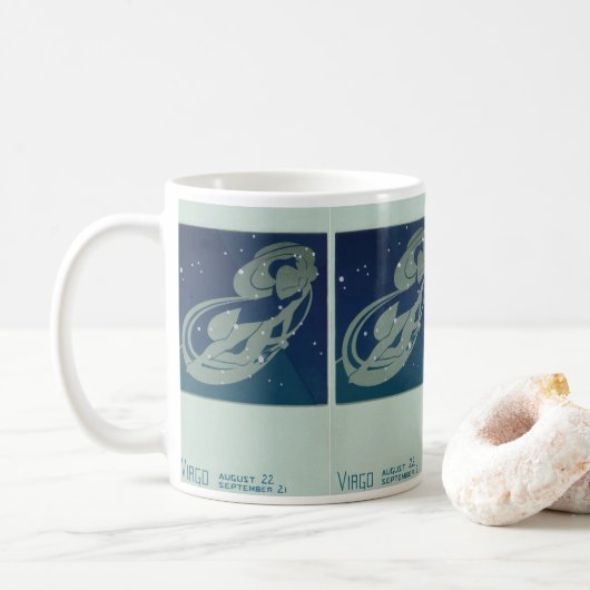 Mug Constellation de la Vierge Zodiaque Astrologie Vin (Avec donut)