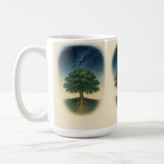 Mug Constellation de l'arbre généalogique Rooted & Ris (Gauche)