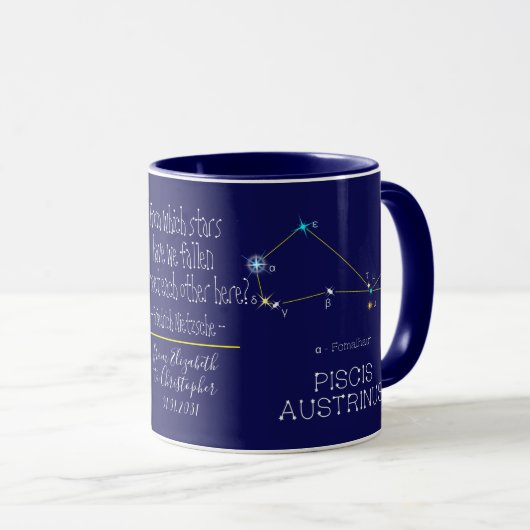 Mug Constellation de l'hémisphère Sud Piscis Austrinus (Devant droit)