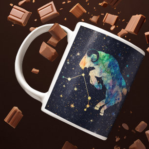 Mug Constellation du Bélier Zodiaque Aquarelle Étoiles