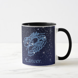 Mug Constellation du cancer et signe zodiaque avec ét