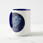 Mug Constellation du cancer et signe zodiaque avec éto (Devant gauche)