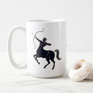 Mug Constellation du Sagittaire - Art linéaire du zodi