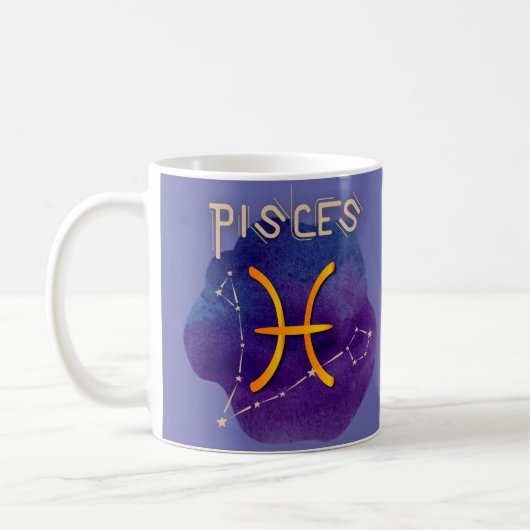 Mug Constellation du Zodiac Sign Pisces (Gauche)