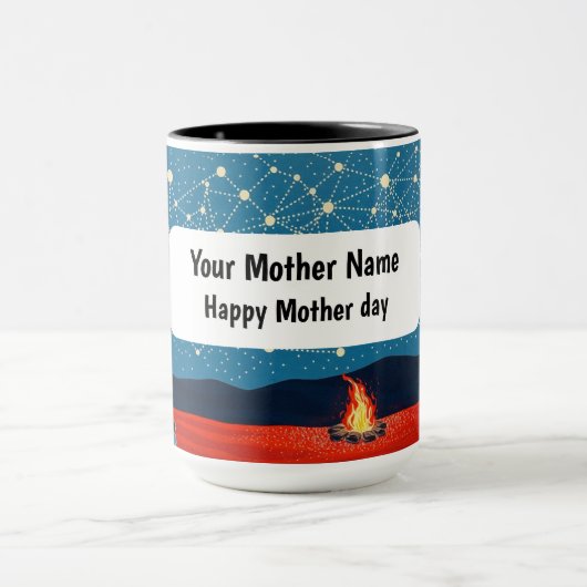Mug Constellation nocturne autochtone autour d'un feu (Centre)
