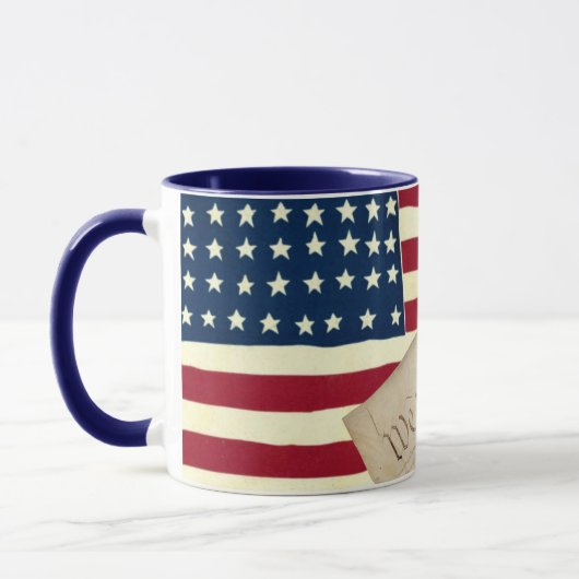 Mug Constitution des États-Unis, drapeau américain (Gauche)