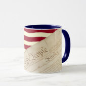 Mug Constitution des États-Unis, drapeau américain (Devant droit)