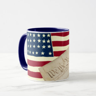 Mug Constitution des États-Unis, drapeau américain