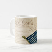 Mug Constitution des États-Unis, drapeau américain (Devant gauche)