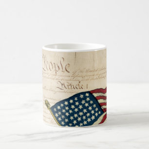 Mug Constitution des États-Unis, drapeau américain