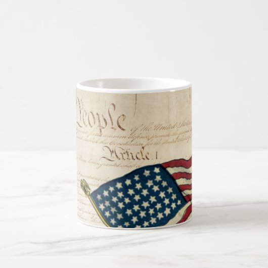 Mug Constitution des États-Unis, drapeau américain (Centre)