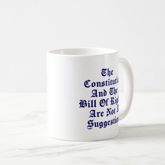 Mug Constitution Et Déclaration Des Droits - Pas Une S (Devant droit)