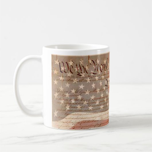 Mug Constitution et drapeau américain Patriotique (Gauche)