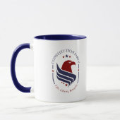 Mug, Constitution Party, Eagle, oval Coffee Mug (Gauche)