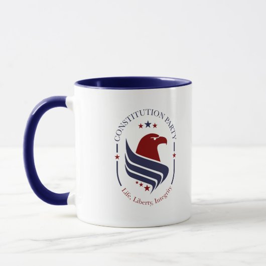 Mug, Constitution Party, Eagle, oval Coffee Mug (Gauche)