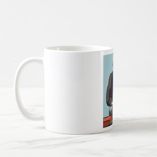 Mug Constructeur de Casquette dur pour ouvrier de cons (Gauche)