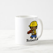 Mug Constructeur personnalisé garçon en Casquette dur  (Devant droit)