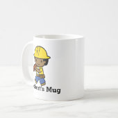 Mug Constructeur personnalisé garçon en Casquette dur  (Devant gauche)