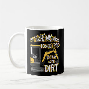 Mug Construction Camion Excavateur Lieu de constructio